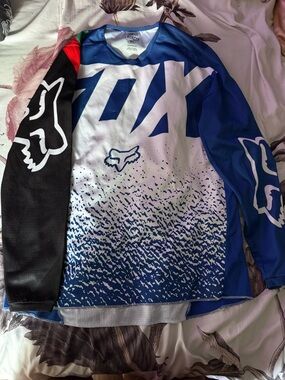Fox Long Sleeve MX Jersey - Blue/Black/White